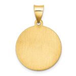 14k Polished and Satin Hollow St Florian Medal Round Pendant - Image 4