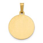14k Polished and Satin Hollow Saint Gerard Medal Round Charm - Image 4