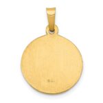14k Polished and Satin Hollow St John the Baptist Medal Round Pendant - Image 4