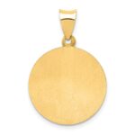 14k Polished and Satin Hollow St. Michael Medal Round Pendant - Image 4