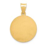 14k Polished and Satin Hollow St Nicholas Medal Round Pendant - Image 4