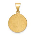 14k Polished and Satin Hollow St Paul Medal Round Pendant - Image 4