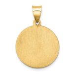 14k Polished and Satin Hollow St Paul Medal Round Pendant - Image 4