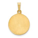14k Polished and Satin Hollow St Peregrine Medal Round Pendant - Image 4