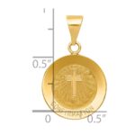 14k Polished and Satin Hollow CONFIRMATION with Cross Charm - Image 3