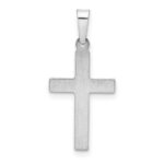 14K White Gold Polished Latin Cross Pendant - Image 4