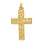 14k Polished Filigree Cross Pendant