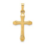 14k Textured and Polished Latin Cross Pendant