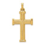 14k Brushed and Polished Latin Cross Pendant