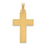 14k Brushed and Polished Latin Cross Pendant - Image 4