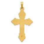 14k Polished Fleur de Lis Cross Pendant - Image 4