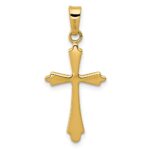 14k Polished Cross Pendant - Image 3