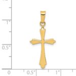 14k Polished Cross Pendant - Image 4