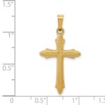 14k Textured and Polished Passion Cross Pendant - Image 4