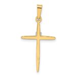 14k Diamond Polished Passion Cross Pendant - Image 3