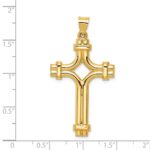 14k Polished Fancy Cross Pendant - Image 4