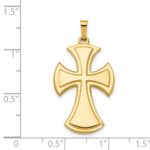 14k Polished Cross Pendant - Image 4