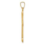 14k Polished Fleur de Lis Cross Pendant - Image 2