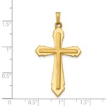 14k Polished and Satin Passion Cross Pendant - Image 4