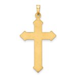 14k Polished and Textured Passion Cross Pendant - Image 3