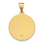 14K Polished and Satin Hollow Spanish Our Lady of Guadalupe Round Medal Pendant - Image 3