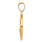 14K Polished and Satin Hollow St. Agatha Medal Pendant - Image 2