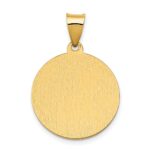 14K Polished and Satin St. Cecilia Hollow Medal Pendant - Image 3
