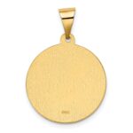14K Polished and Satin Hollow Spanish San Gabriel Medal Round Pendant - Image 3