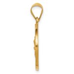 14K Polished and Satin Hollow Spanish Perpetuo Socorro Round Medal Pendant - Image 2