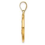 14k Polished and Satin Hollow Round St. Magdalena Medal Pendant - Image 2