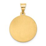14k Polished and Satin Hollow Round St. Magdalena Medal Pendant - Image 4