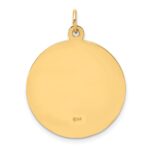 14k Polished and Satin Solid St. Jude Thaddeus Medal Round Pendant - Image 4
