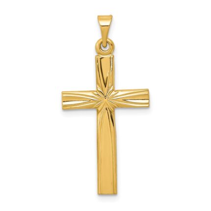 14k Polished Latin Cross Pendant