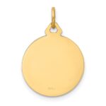 14k Polished and Satin Small Round Jesus Medal - Image 3