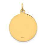 14k Polished and Satin Solid Our Lady of Guadalupe Medal Round Pendant - Image 4