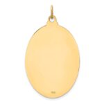14K Polished and Satin Solid Beaded Edge St. Christopher Medal Oval Pendant - Image 3