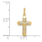 14K Cross CZ Pendant - Image 3