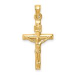 14k Hollow Crucifix Pendant