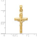 14k Hollow Crucifix Pendant - Image 4