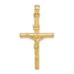 14k Hollow Crucifix Pendant