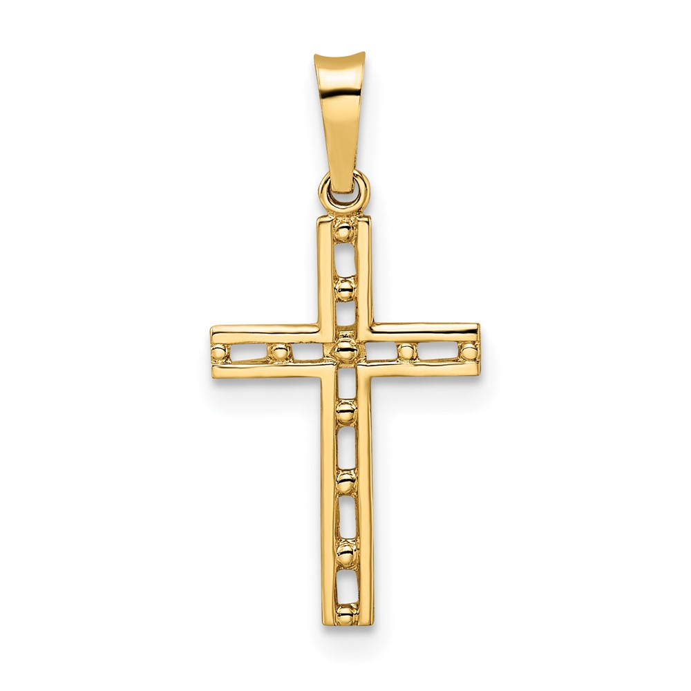 XR1884.jpg 14k Polished Solid Cut-out Cross Pendant - Image 1