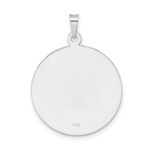 14k White Gold Polished Solid St Anthony Medal Pendant - Image 4