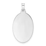 14k White Gold Polished and Satin Solid St Anthony Medal Oval Pendant - Image 4