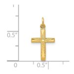 14k Floral Cross Charm - Image 3