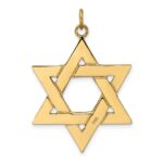 14k Polished Solid Star of David Pendant - Image 4