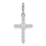 14k White Gold CZ Cross Pendant - Image 4