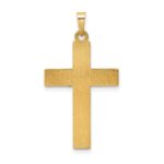 14k Two-tone Polished and Twisted Hollow INRI Crucifix Pendant - Image 4