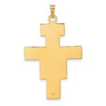 14k Two-tone Polished Fancy Solid Cross Pendant - Image 4