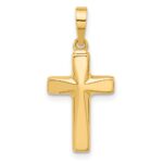 14K Polished Cross Pendant - Image 3