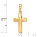 14K Polished Cross Pendant - Image 4